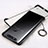 Transparent Crystal Hard Rigid Case Back Cover S01 for Samsung Galaxy A80 Black