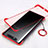 Transparent Crystal Hard Rigid Case Back Cover S01 for Samsung Galaxy A80 Red