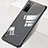 Transparent Crystal Hard Rigid Case Back Cover S01 for Samsung Galaxy S20 5G Black