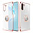 Transparent Crystal Hard Rigid Case Back Cover with Magnetic Finger Ring Stand for Samsung Galaxy Note 10