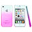 Transparent Gradient Hard Rigid Case for Apple iPhone 4 Pink