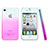 Transparent Gradient Hard Rigid Case for Apple iPhone 4S Pink