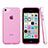 Transparent Silicone Matte Finish Frame Cover for Apple iPhone 5C Pink