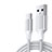 Type-C Charger USB-C Data Cable Charging Cord Android Universal 3A H04 White