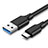 Type-C Charger USB-C Data Cable Charging Cord Android Universal H01 for Apple iPad Pro 12.9 (2022) Dark Gray