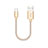Type-C Charger USB Data Cable Charging Cord Android Universal 30cm S05 Gold