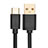 Type-C Charger USB Data Cable Charging Cord Android Universal T01 Black