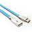 Type-C Charger USB Data Cable Charging Cord Android Universal T03 Sky Blue