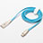 Type-C Charger USB Data Cable Charging Cord Android Universal T03 Sky Blue