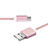 Type-C Charger USB Data Cable Charging Cord Android Universal T04 Pink
