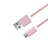 Type-C Charger USB Data Cable Charging Cord Android Universal T04 Pink