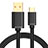 Type-C Charger USB Data Cable Charging Cord Android Universal T08 Black