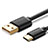 Type-C Charger USB Data Cable Charging Cord Android Universal T08 Black