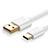 Type-C Charger USB Data Cable Charging Cord Android Universal T11 White