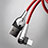 Type-C Charger USB Data Cable Charging Cord Android Universal T17 Red
