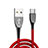 Type-C Charger USB Data Cable Charging Cord Android Universal T21 Red