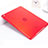 Ultra Slim Transparent TPU Soft Case for Apple iPad Air 2 Red