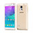 Ultra Slim Transparent TPU Soft Case for Samsung Galaxy Note 4 Duos N9100 Dual SIM Gold