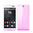 Ultra Slim Transparent TPU Soft Case for Sony Xperia C5 Ultra Pink
