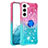 Ultra-thin Silicone Gel Gradient Soft Case Cover Y04B for Samsung Galaxy S21 Plus 5G Cyan