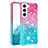 Ultra-thin Silicone Gel Gradient Soft Case Cover Y05B for Samsung Galaxy S21 5G Cyan
