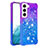 Ultra-thin Silicone Gel Gradient Soft Case Cover Y05B for Samsung Galaxy S22 Plus 5G Blue