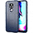Ultra-thin Silicone Gel Soft Case 360 Degrees Cover for Motorola Moto E7 Plus Blue