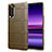 Ultra-thin Silicone Gel Soft Case 360 Degrees Cover S01 for Sony Xperia 5 Brown