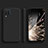 Ultra-thin Silicone Gel Soft Case 360 Degrees Cover S02 for Samsung Galaxy A12 Black