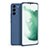 Ultra-thin Silicone Gel Soft Case 360 Degrees Cover S08 for Samsung Galaxy S21 5G Blue