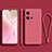Ultra-thin Silicone Gel Soft Case 360 Degrees Cover YK1 for Vivo V25e Hot Pink