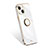 Ultra-thin Silicone Gel Soft Case Cover with Finger Ring Stand for Apple iPhone 13 Mini White
