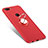 Ultra-thin Silicone Gel Soft Case Cover with Finger Ring Stand for Huawei Enjoy 7S Red