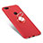 Ultra-thin Silicone Gel Soft Case Cover with Finger Ring Stand for Huawei P Smart Red