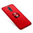 Ultra-thin Silicone Gel Soft Case Cover with Finger Ring Stand for Samsung Galaxy A9 Star Lite Red