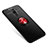Ultra-thin Silicone Gel Soft Case Cover with Finger Ring Stand for Samsung Galaxy A9 Star Lite Red and Black
