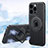 Ultra-thin Silicone Gel Soft Case Cover with Mag-Safe Magnetic AC1 for Apple iPhone 13 Pro Black
