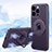 Ultra-thin Silicone Gel Soft Case Cover with Mag-Safe Magnetic AC1 for Apple iPhone 13 Pro Purple