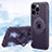 Ultra-thin Silicone Gel Soft Case Cover with Mag-Safe Magnetic AC1 for Apple iPhone 14 Pro Max Purple