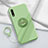 Ultra-thin Silicone Gel Soft Case Cover with Magnetic Finger Ring Stand A01 for Huawei Enjoy 10 Cyan