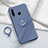 Ultra-thin Silicone Gel Soft Case Cover with Magnetic Finger Ring Stand A01 for Huawei Enjoy 10 Plus Gray