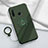 Ultra-thin Silicone Gel Soft Case Cover with Magnetic Finger Ring Stand A01 for Huawei Enjoy 10 Plus Green