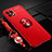 Ultra-thin Silicone Gel Soft Case Cover with Magnetic Finger Ring Stand A01 for Huawei Enjoy 20 5G Red