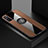 Ultra-thin Silicone Gel Soft Case Cover with Magnetic Finger Ring Stand A01 for Huawei Enjoy 20 Pro 5G Brown