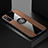 Ultra-thin Silicone Gel Soft Case Cover with Magnetic Finger Ring Stand A01 for Huawei Enjoy Z 5G Brown