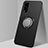 Ultra-thin Silicone Gel Soft Case Cover with Magnetic Finger Ring Stand A01 for Huawei Honor Play4T Pro Black