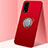 Ultra-thin Silicone Gel Soft Case Cover with Magnetic Finger Ring Stand A01 for Huawei Honor Play4T Pro Red