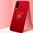 Ultra-thin Silicone Gel Soft Case Cover with Magnetic Finger Ring Stand A01 for Huawei Honor Play4T Red