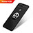 Ultra-thin Silicone Gel Soft Case Cover with Magnetic Finger Ring Stand A01 for Huawei Honor V20 Black