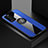 Ultra-thin Silicone Gel Soft Case Cover with Magnetic Finger Ring Stand A01 for Huawei Honor X10 5G Blue